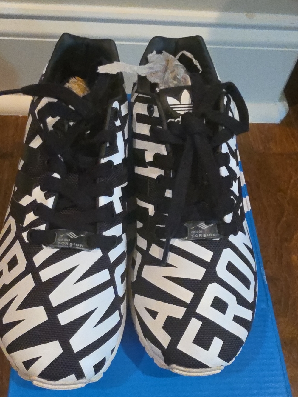 Adidas Rita Ora Black & White Lettering Mesh Sneakers